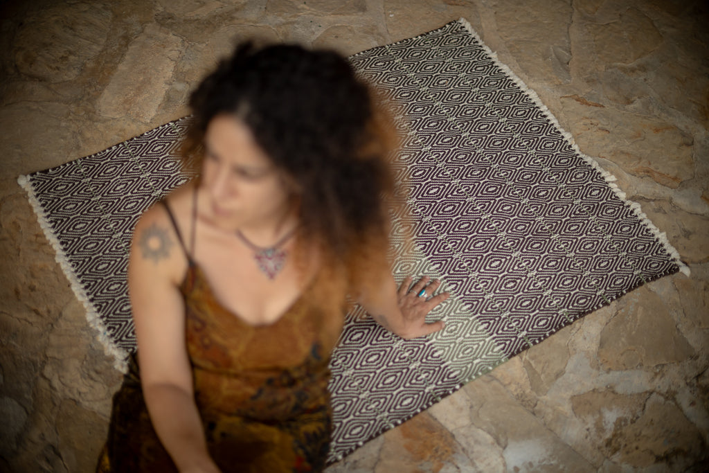 Earth Geometry — Handwoven Cotton Rug