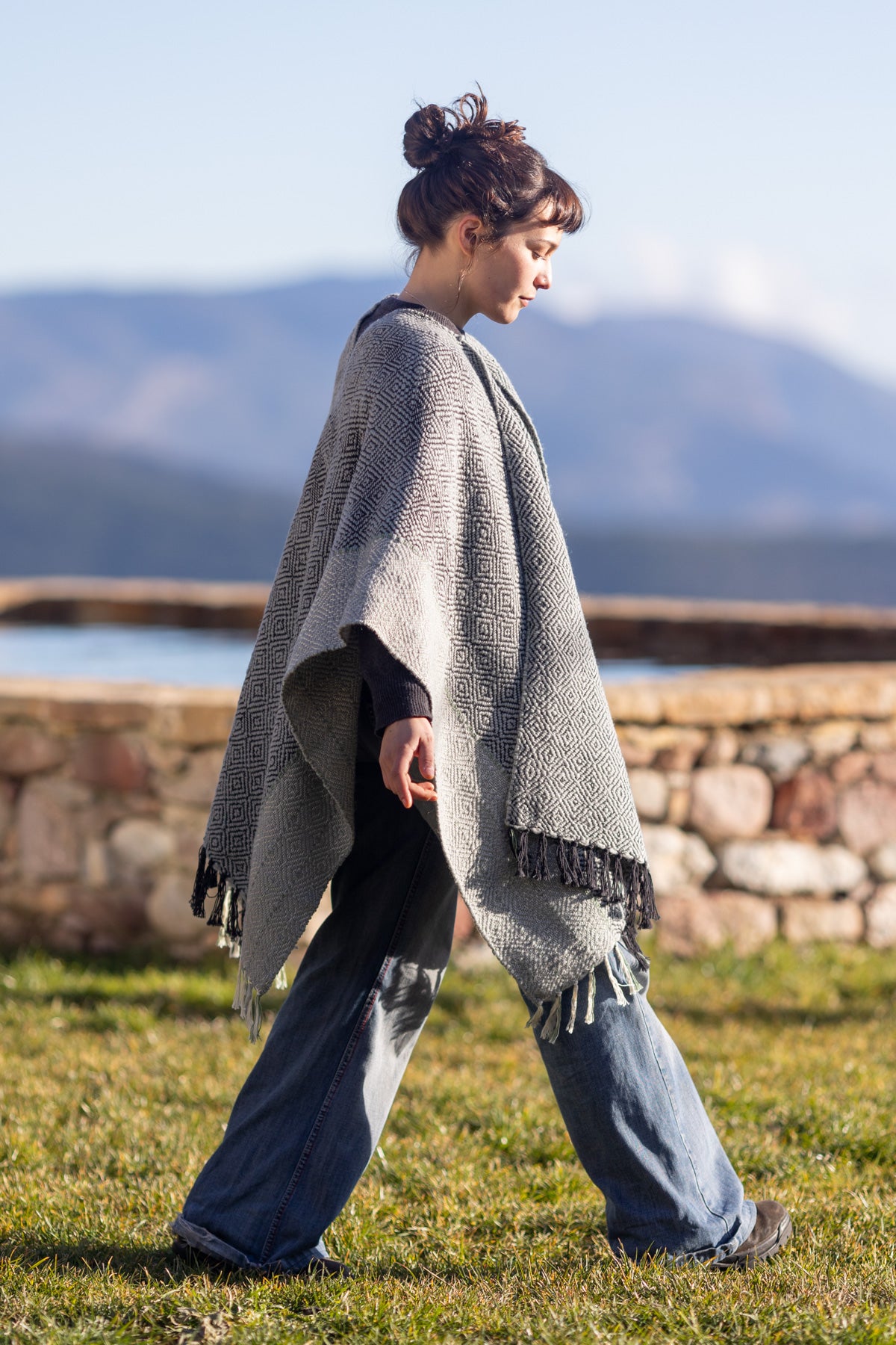 Handwoven Merino Wool Poncho