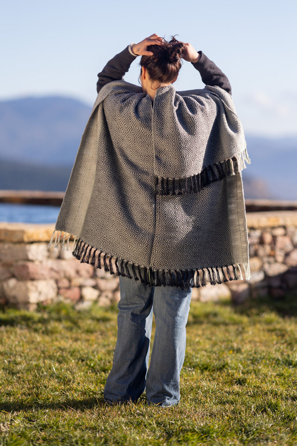 Handwoven Merino Wool Poncho